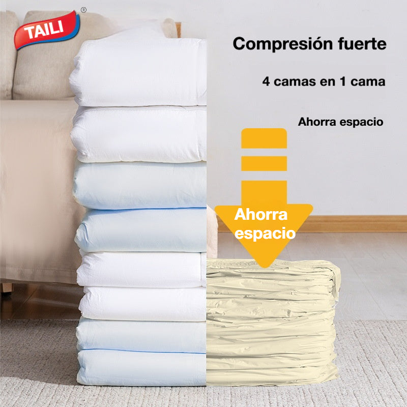 🧳 5 artículos por 29 euros 💨 Bolsa de almacenamiento al vacío grande y compresible: no requiere bomba, es a prueba de fugas e ideal para ahorrar espacio en maletas y en casa ✈️