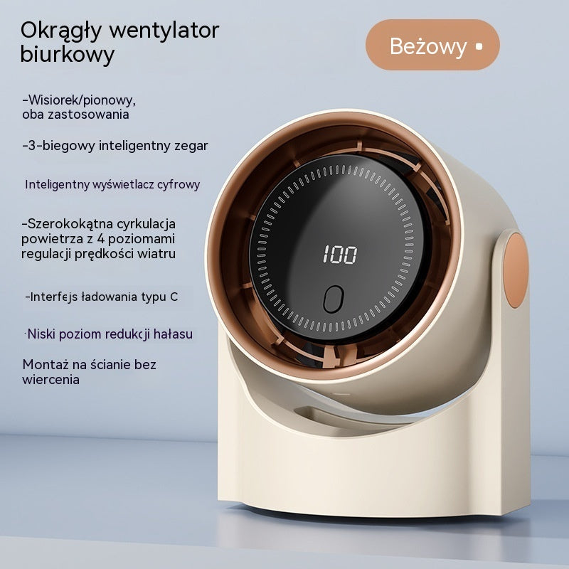 🧊🍃Nowy wentylator biurkowy typu turbinowego, bezłopatkowy (z możliwością montażu na ścianie)