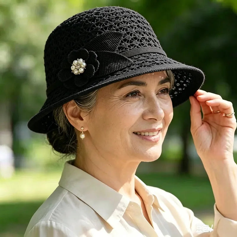 🔥Compra 1 y llévate 1 gratis👒Elegante sombrero de sol con diseño trenzado calado, ofrece una fuerte protección contra los rayos solares.
