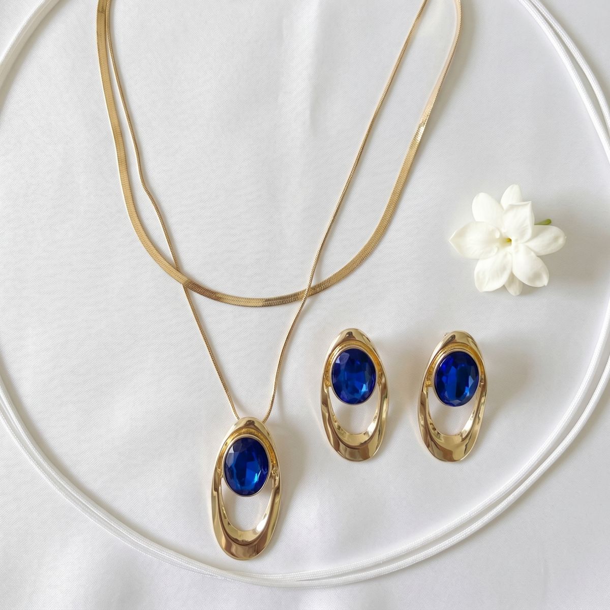 💖🔥【Pendientes + Collar】✨Conjunto de joyas de estilo bohemio, creativo y único, de estilo minimalista.