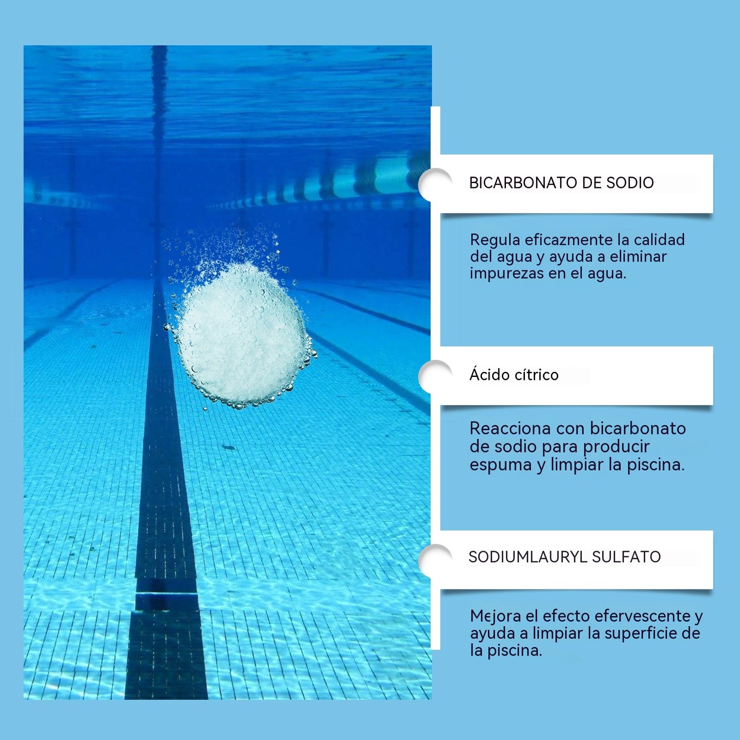 🔥【Compra 1, llévate 1 gratis】🏊♀️💧Pastillas limpiadoras para piscinas para un agua clara y transparente.