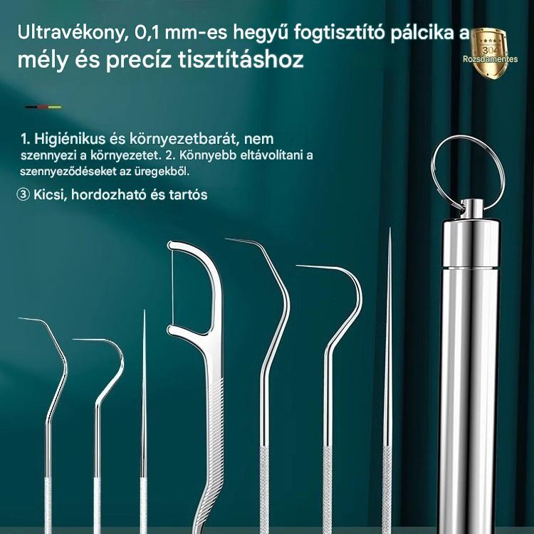 đ 7 darabos kĂ©szlet âš NĂ©met precĂziĂłs mĂ©rnöki munka! 0,1 mm-es ultravĂ©kony hegyƱ fogpiszkĂĄlĂł a mĂ©ly Ă©s precĂz tisztĂtĂĄshoz đŠ·đ