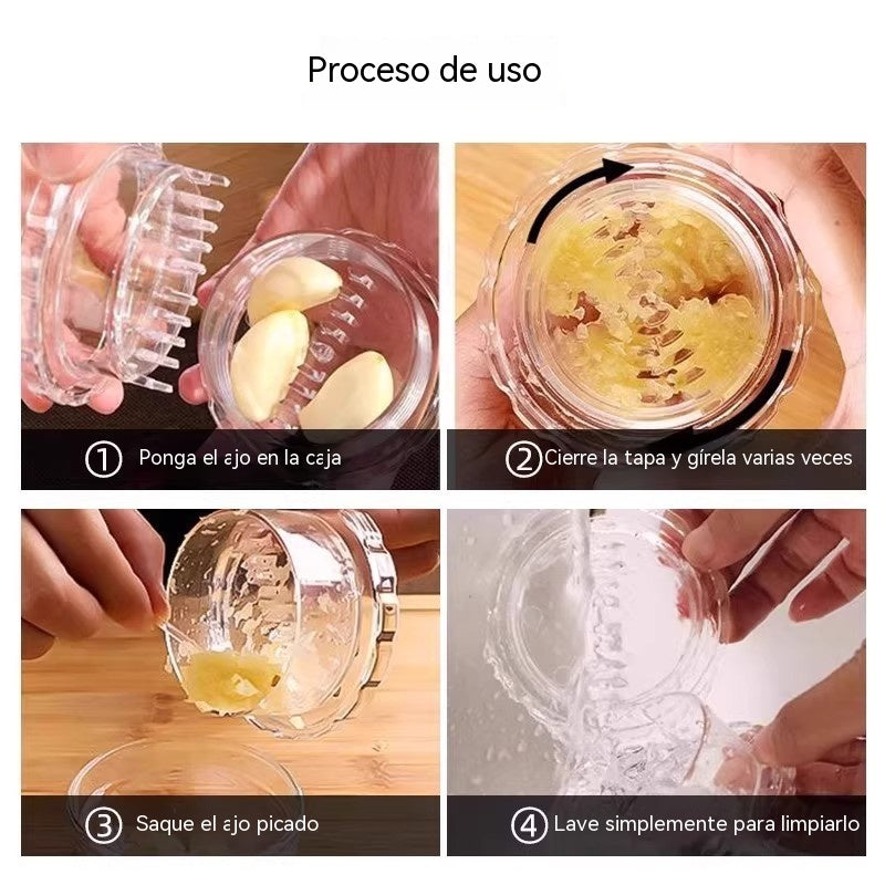 🔥【Compra 5 y llévate 5 gratis】🧄 Picadora manual transparente de ajo y jengibre