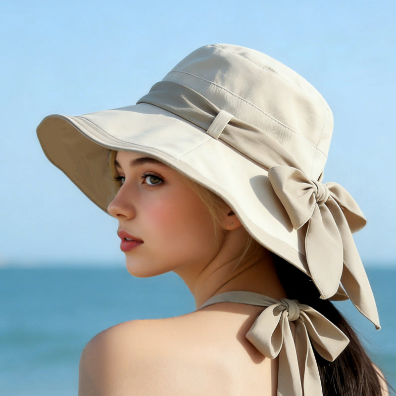 🌞📢 ¡50% de descuento! 👒 Sombrero de sol de ala ancha con lazo para mujer: ligero, transpirable y con protección UV 🌸