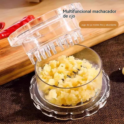 🔥【Compra 5 y llévate 5 gratis】🧄 Picadora manual transparente de ajo y jengibre