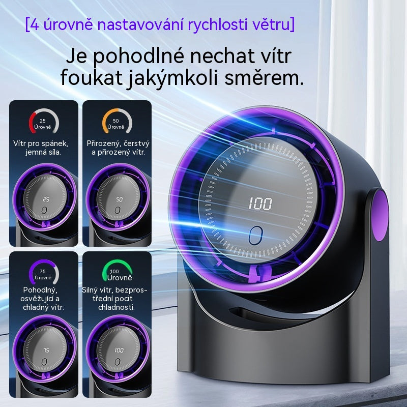 🧊🍃Nový stolní ventilátor bez lopatek ve tvaru turbíny (s možností montáže na zeď)