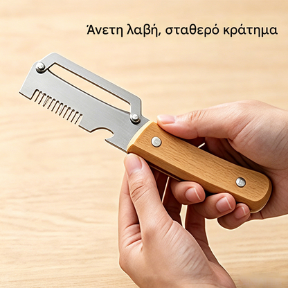 Купете 1, вземете 1 безплатно (2 артикула)  Многофункционална кухненска белачка 3 в 1: Бели, реже и отваря бутилки!