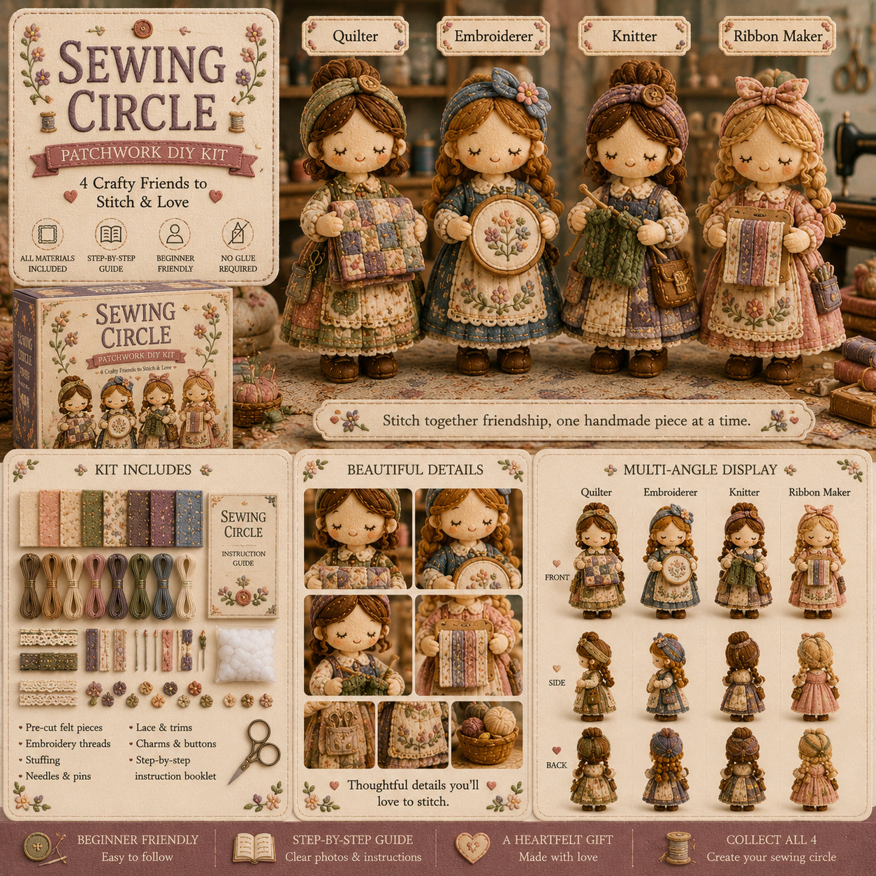 🎁Zadnji dan: Iskoristite popust od 49%! 🧵Minijaturni set patchworka iz serije Miniature World.