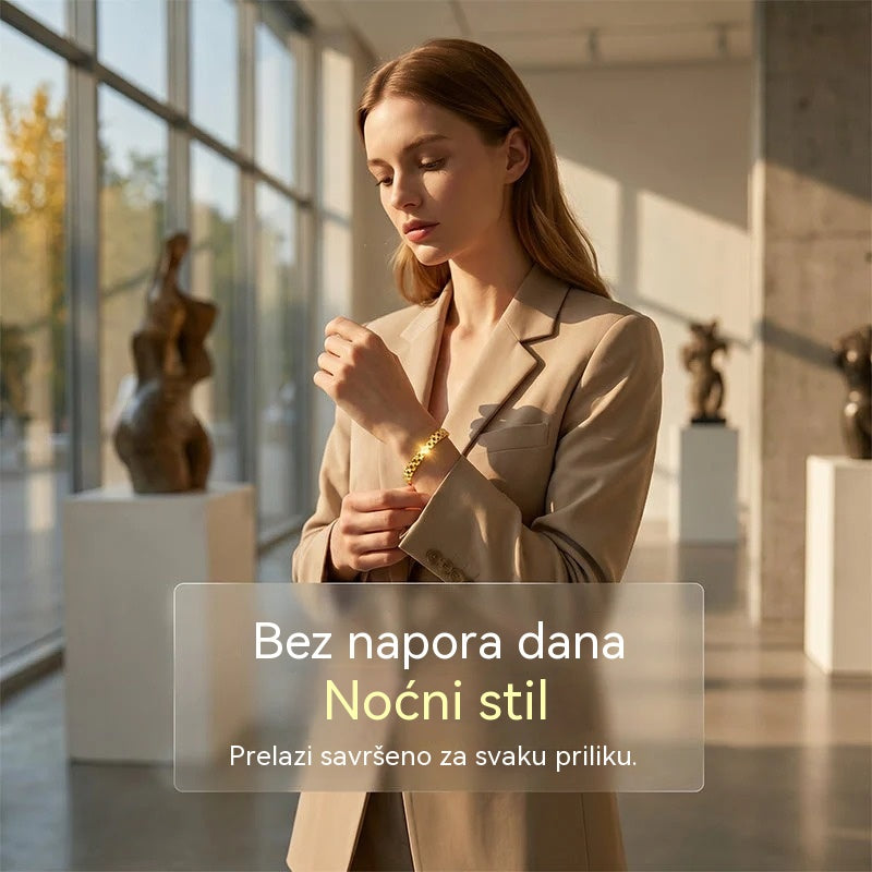 ✨ 50% popusta! 🔷 Geometrijska narukvica s lancem: Jednostavna, moderna i sofisticirana. Savršena za svakodnevno nošenje ili kao ukras. Udobna i svestrana. 💫