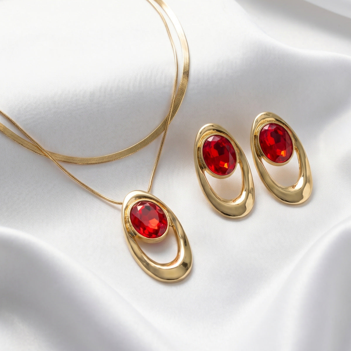 💖🔥【Pendientes + Collar】✨Conjunto de joyas de estilo bohemio, creativo y único, de estilo minimalista.