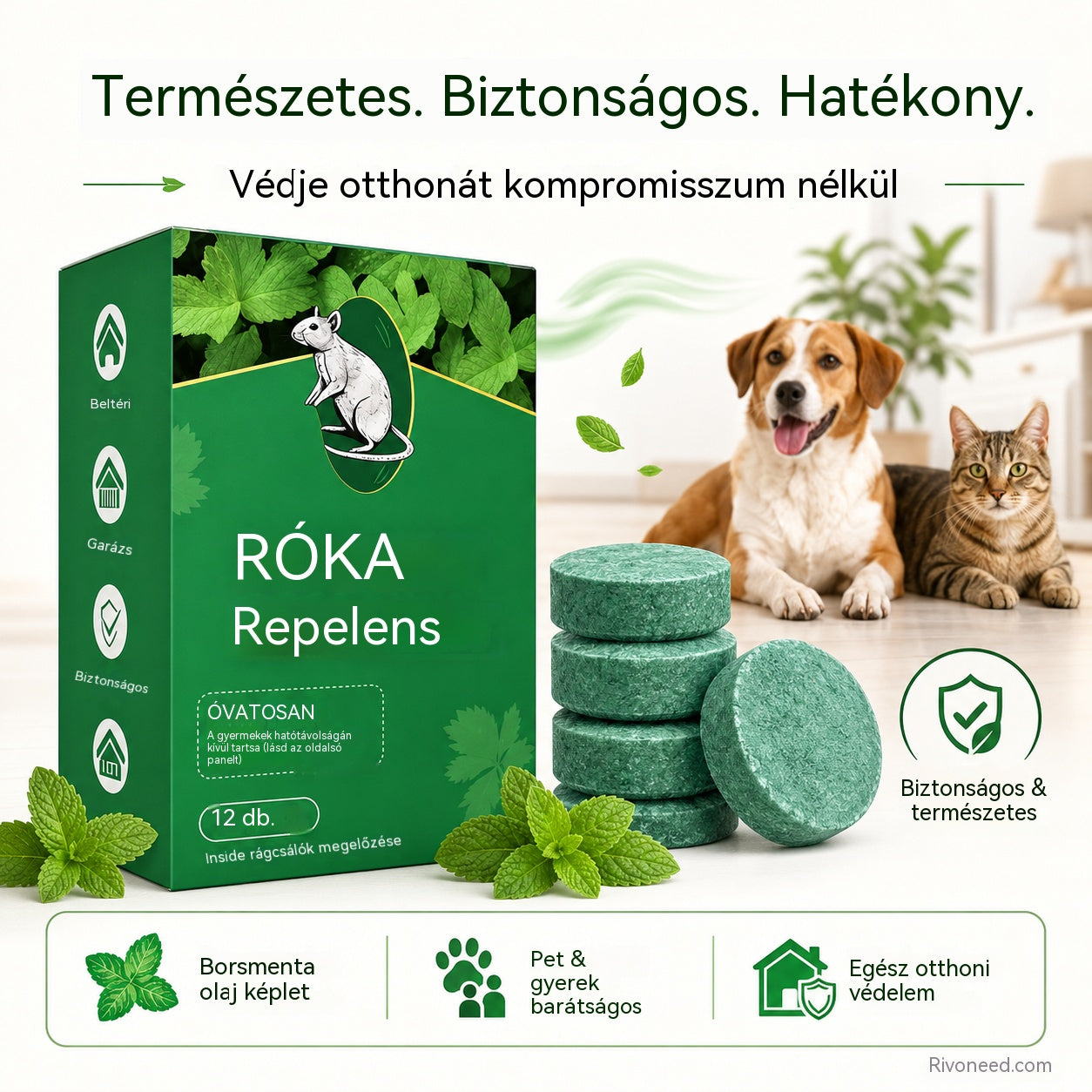 🏠🛡️ Pillole repellenti universali per insetti e roditori – Sicure per animali domestici e selvatici. Non tossiche ed efficaci. Adatte sia per uso interno che esterno. 🐾✅