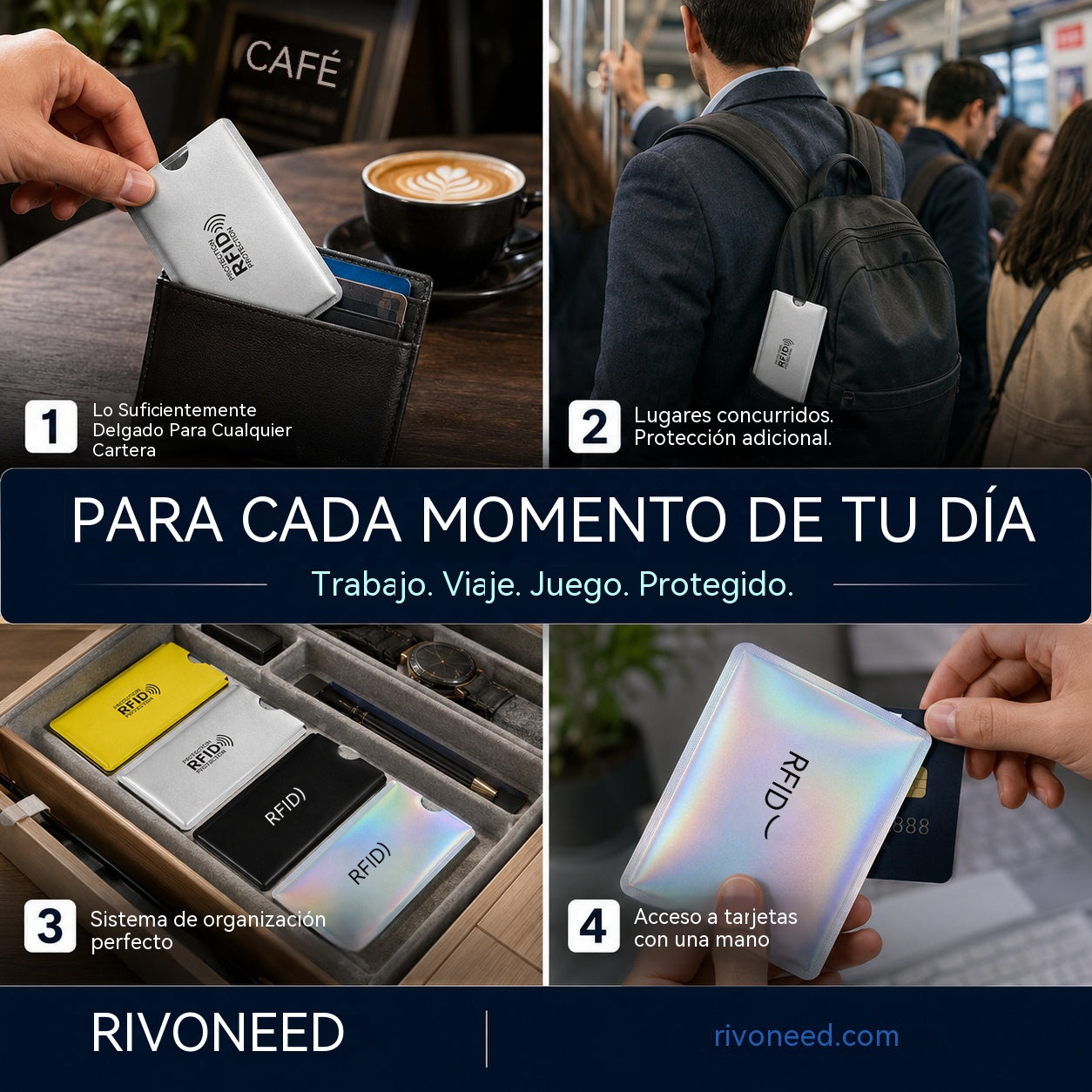 🔥【Compra 50, llévate 50 gratis】💳Fundas con bloqueo RFID para tarjetas de crédito