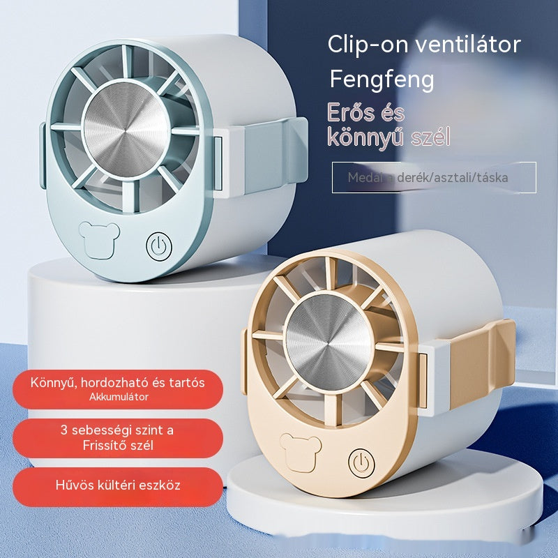 🔥【Vásárolj 1-et, kapsz 2-t ingyen】🌀 Mini nagy sebességű ventilátor, amely derékra rögzíthető.