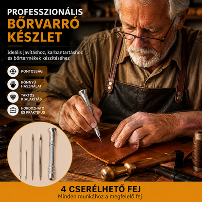 🧵【Vásároljon 1 darabot, és kap 1 ajándékot】👞 5 az 1-ben cserélhető varrótűkészlet – Professzionális készlet cipőjavításhoz és bőrműves munkákhoz 🛠️✨