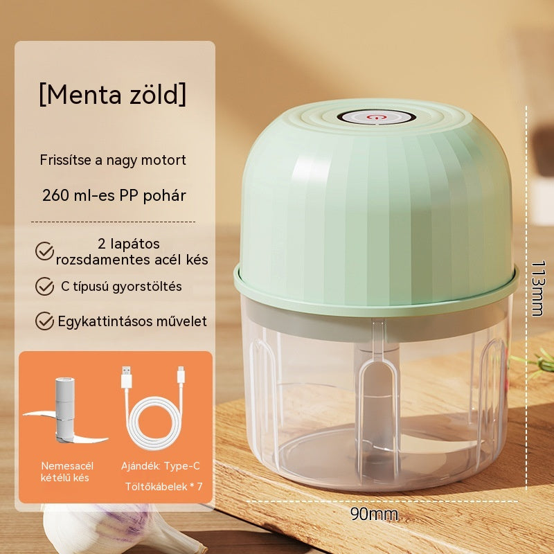 👍👍Hatékony és vezeték nélküli mini elektromos ételaprító