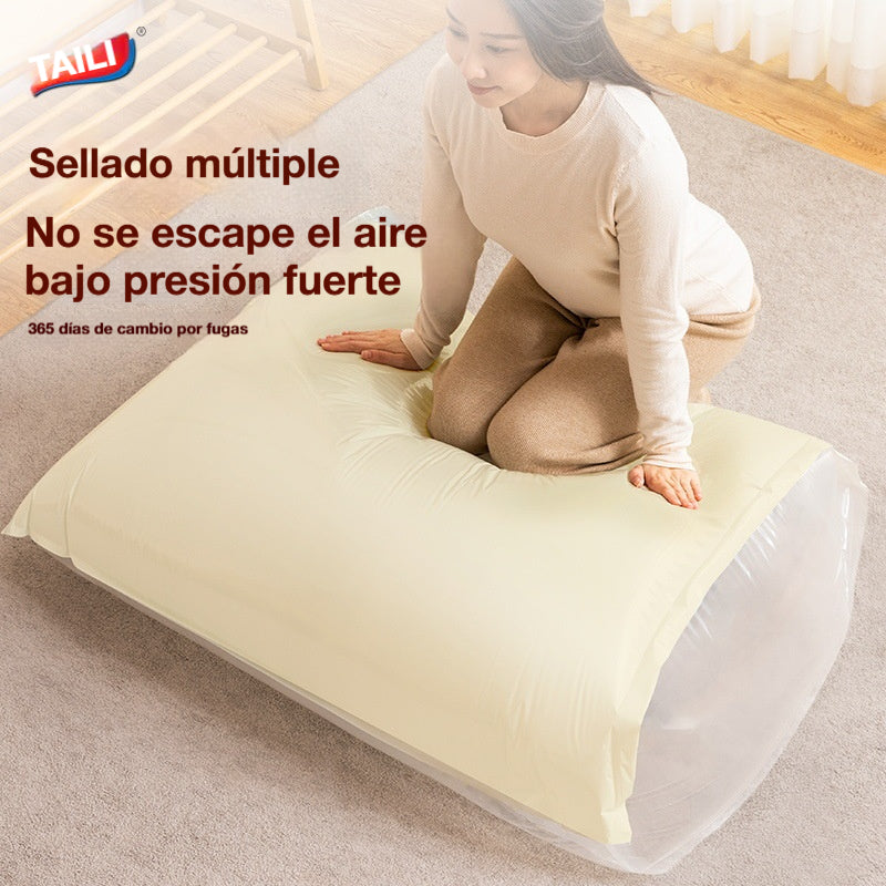 🧳 5 artículos por 29 euros 💨 Bolsa de almacenamiento al vacío grande y compresible: no requiere bomba, es a prueba de fugas e ideal para ahorrar espacio en maletas y en casa ✈️