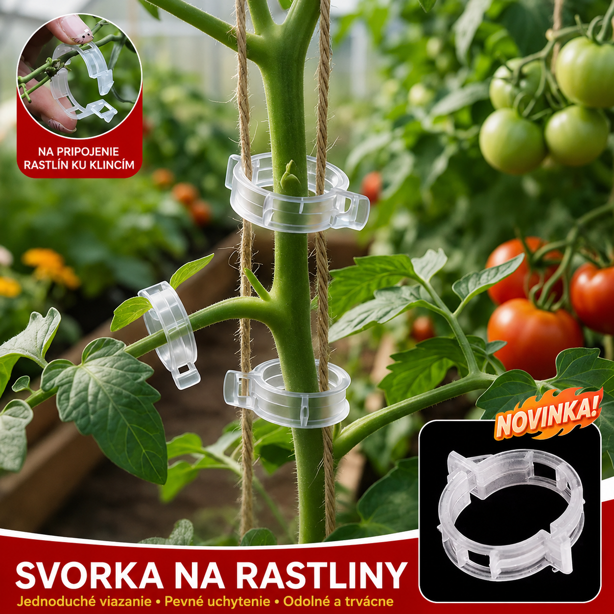 【200 ks】Klipy na upevnenie rastlín pre zdravý rast