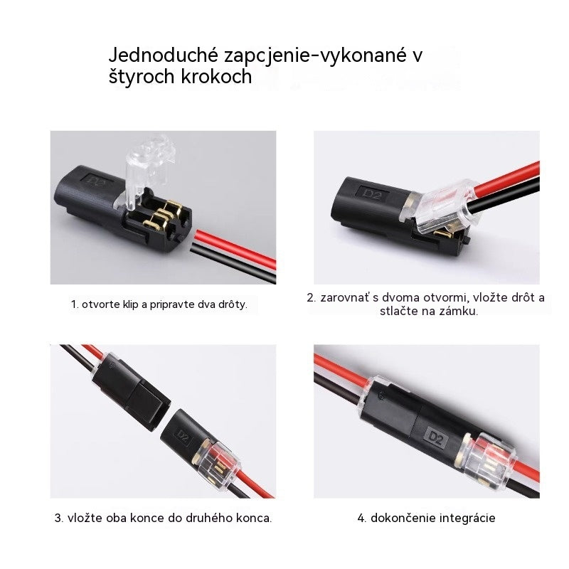 🥳Najpredávanejší tovar roku 2026🥳⏰ 【50/100 kusov】Dvojvodičový konektor s poistnou prackou, zľava 50 %! Bezpečnostná poistná pracka, protišmyková úprava⚡️