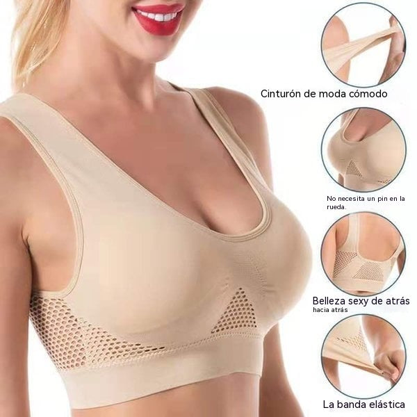 🔥【30% OFF】🎉🌈【Paquete de 4】【40-120 kg】Sujetador nuevo, suave y cómodo, talla grande, transpirable y fresco ✨❤️✅Pago contra entrega