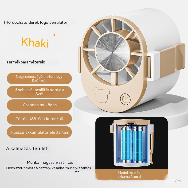 🔥【Vásárolj 1-et, kapsz 2-t ingyen】🌀 Mini nagy sebességű ventilátor, amely derékra rögzíthető.