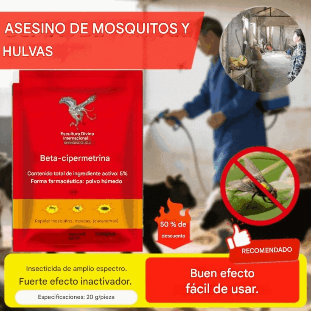 👍【10 tasak】🚫🦟🪳🪰Kifejezetten a szúnyogok és legyek farmokon való irtására tervezték, egy csomag elpusztítja a bolhákat/sáskákat/csótányokat/legyeket/szúnyogokat!