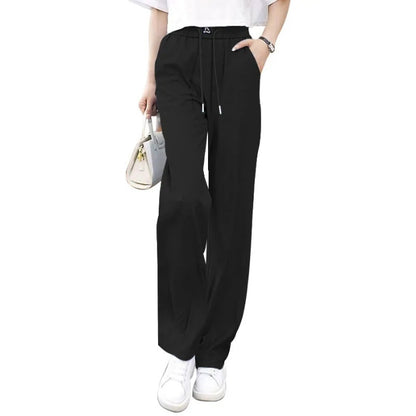 ❤️【S-3XL】Magas derekú, bő szárú jégselyem farmer