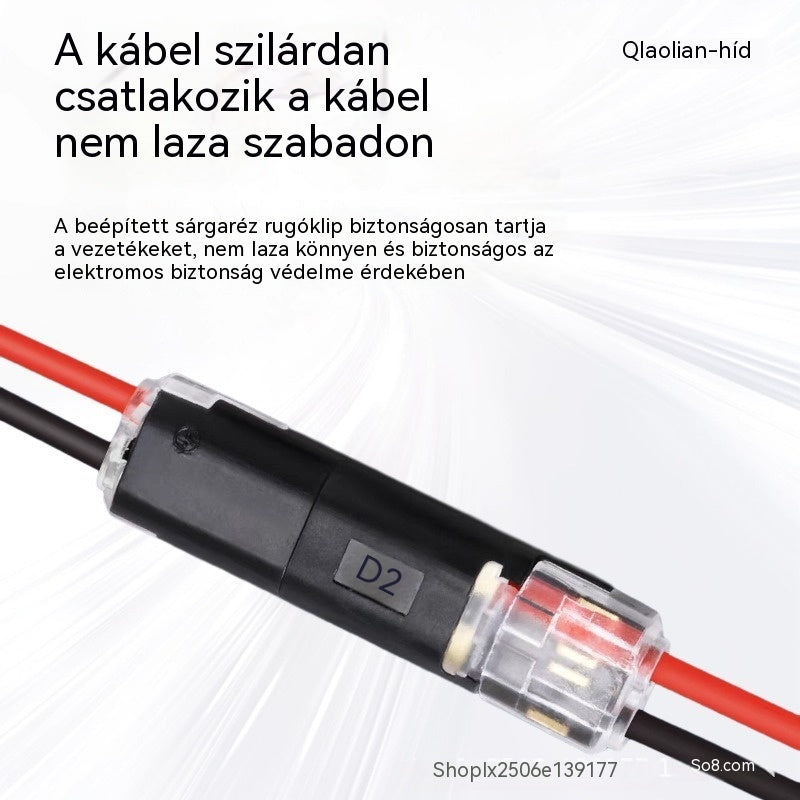 🥳 50% kedvezmény! ⏰ 【1000 darab raktáron】Csupaszodásmentes csatlakozó, reteszelő csattal, biztonságos zárással és csúszásgátlóval ⚡️