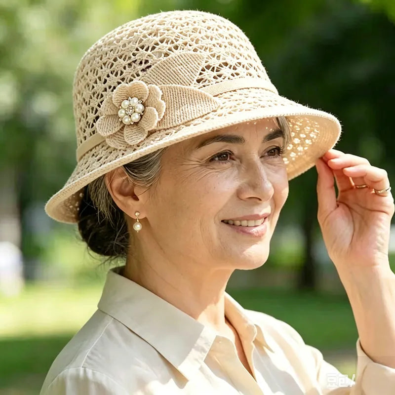 🔥Compra 1 y llévate 1 gratis👒Elegante sombrero de sol con diseño trenzado calado, ofrece una fuerte protección contra los rayos solares.