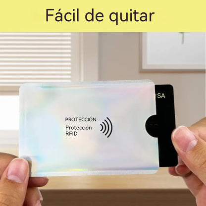 8 piezas 22€🔒 8 Fundas con Bloqueo RFID para Tarjetas – Protección para Tarjetas Bancarias e Identificación