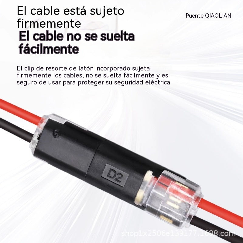 🥳Artículo más vendido de 2026🥳⏰ 【50/100 unidades】Conector de dos cables con hebilla de bloqueo, ¡50% de descuento! Hebilla de bloqueo de seguridad, antideslizante⚡️