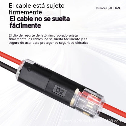 🥳Artículo más vendido de 2026🥳⏰ 【50/100 unidades】Conector de dos cables con hebilla de bloqueo, ¡50% de descuento! Hebilla de bloqueo de seguridad, antideslizante⚡️