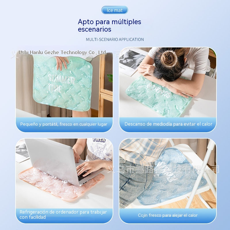 🧊🍃Cojín refrigerante de gel transpirable para el verano, sin necesidad de rellenarlo con agua