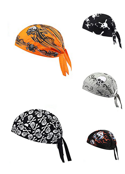 🏝【Paquete de gran valor – 5 piezas】Elegante sombrero/pañuelo para la cabeza de estilo retro hecho de seda transpirable