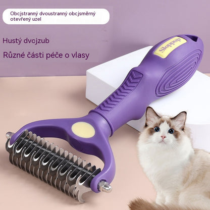 🔥🐕🐱【Kupte 1, dostanete 1 zdarma】Multifunkční hřeben 3 v 1 na rozčesávání zvířecích chlupů, hřeben na odstraňování chlupů pro psy a kočky