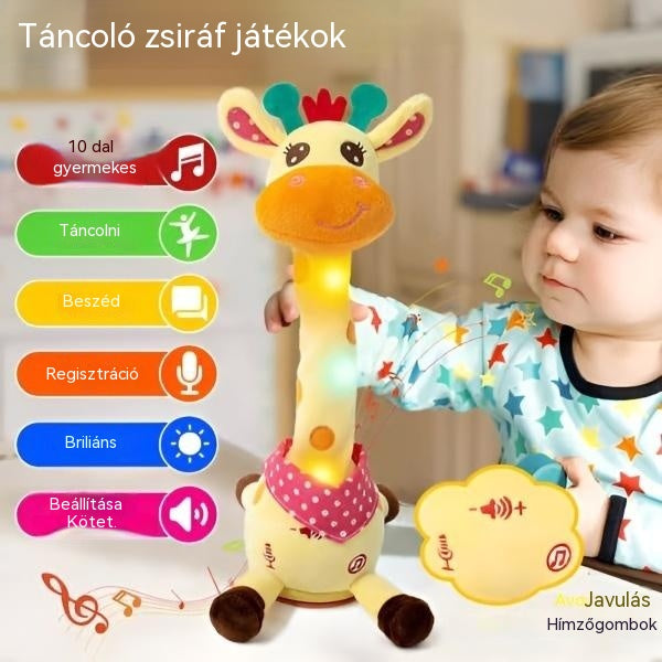 🦒👼Egy interaktív plüss zsiráf, 🎵egy aranyos kis társ, aki veled énekel.