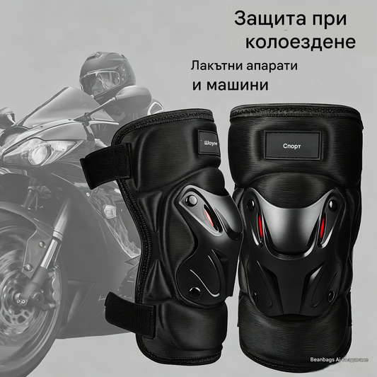 🏍️ Възползвайте се от 40% отстъпка, когато купувате сега! 🛡️ Комплект бандажи за колене и лакти за мотоциклет – Удароустойчиви, с регулируеми презрамки и дишаща подплата – безопасност, необходима за шофиране, каране на кънки или каране на велосипед 💪