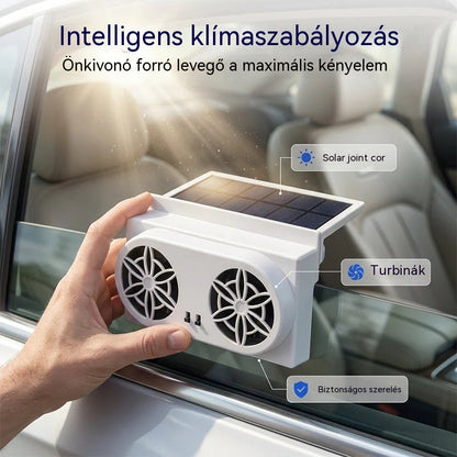 50% KEDVEZMÉNY🌀Napenergiás autós ventilátor