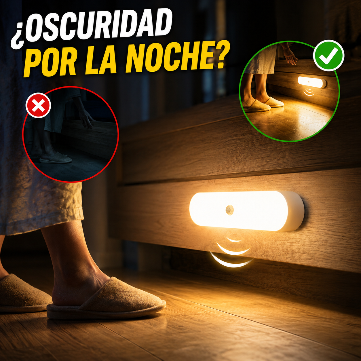 🔥【Compre 1 y llévese 1 gratis】🏡💡Luz LED inteligente con sensor de presencia, fácil de cargar y práctica.