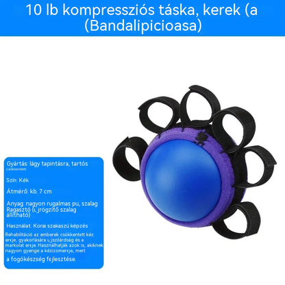 Ortopédiai labda ujj- és kézregenerációhoz, rögzítőgyűrűkkel, erő- és mobilitást fejlesztő eszköz időseknek vagy stroke-osoknak