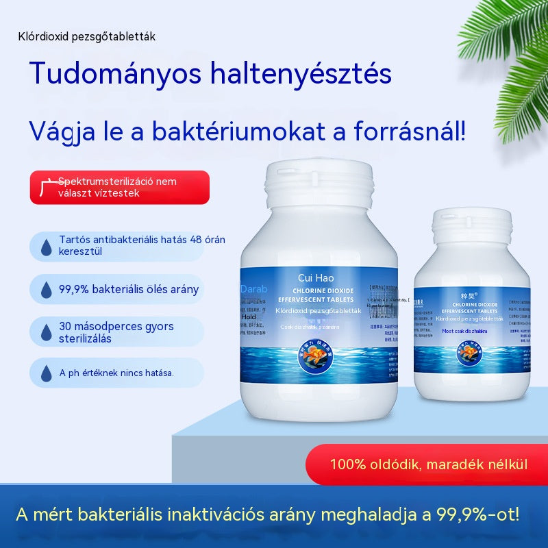🐟【100 tabletta】【Vásároljon 1-et, kapjon 2-t ingyen】💧 Pezsgőtabletták akvárium és tóvíz tisztítására, akvárium oxigénes tabletták 🔥