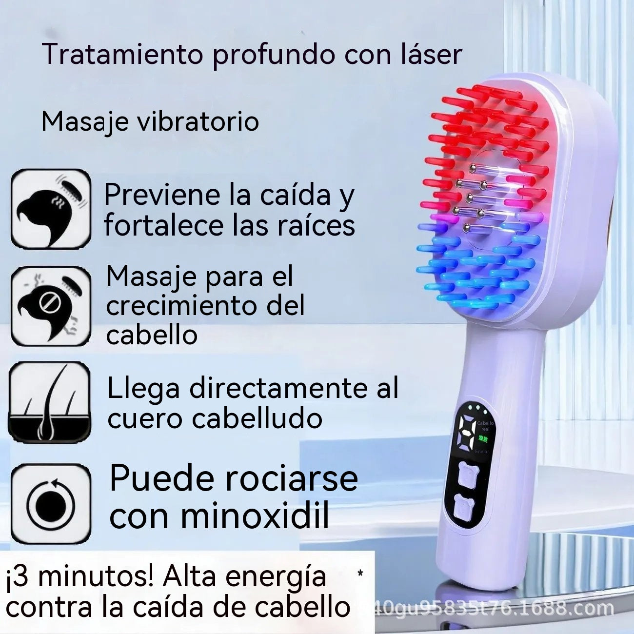 ⚡💨 Pulverizador eléctrico con peine de masaje y cojín de aire