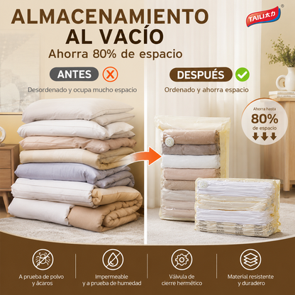 🧳 5 artículos por 29 euros 💨 Bolsa de almacenamiento al vacío grande y compresible: no requiere bomba, es a prueba de fugas e ideal para ahorrar espacio en maletas y en casa ✈️