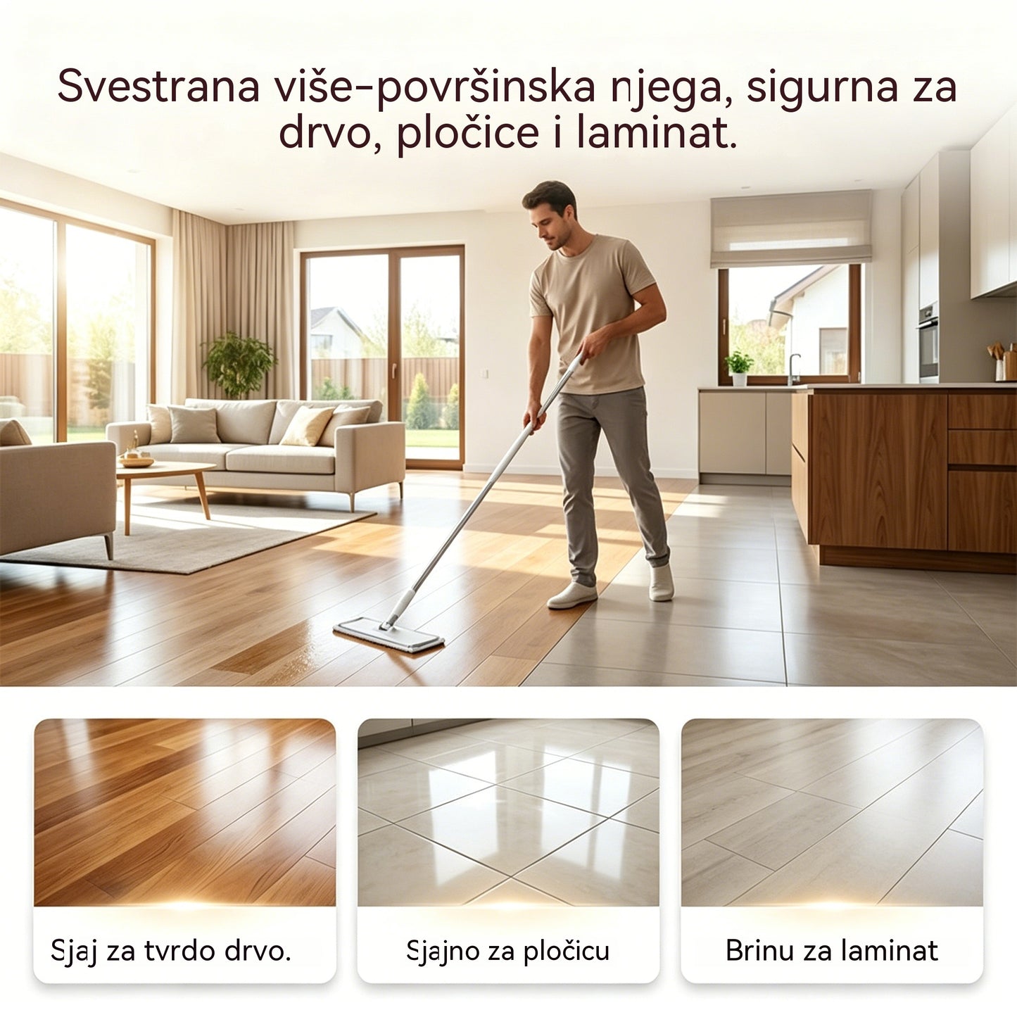 🧹【Novo poboljšanje! 210 jedinica】✨ Antibakterijske i dezodorirajuće višenamjenske tablete za čišćenje | Pogodno za drvene, laminatne, pločice i zidove kamp-kućice