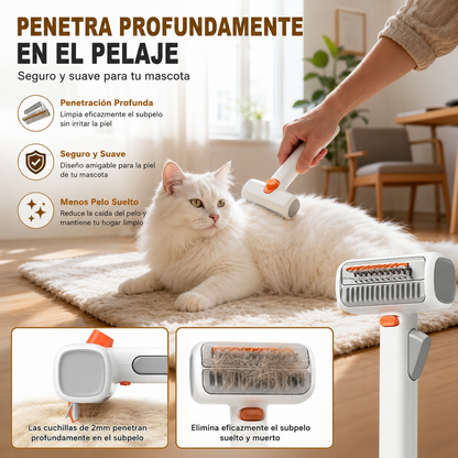 🔥 OFERTA 2026 - Peine 2 en 1 para desenredar y acicalar mascotas