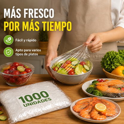 🔥【100 uds】Tapa de frescura desechable de grado alimenticio,Protección de alimentos rápida y sencilla