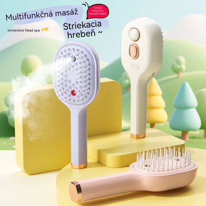 💖💨Egygombos permetező funkcióval ellátott fésű a haj gubancolódásának hatékony megakadályozására.