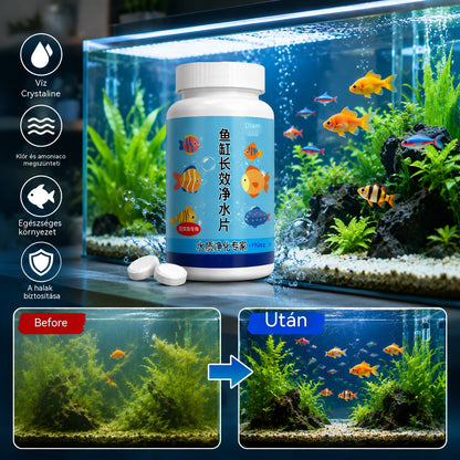 🔥Vásárolj 1-et, kapsz 1-et ingyen (2 üveg - 400 darab)🐠🌿 Akváriumvíz-tisztító tabletták + oxigénes tabletták