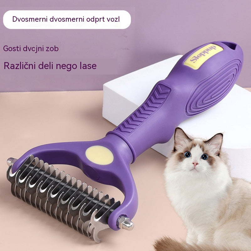 🔥🐕🐱【Kupite 1, dobite 1 gratis】3-v-1 večnamenski glavnik za razvozlavanje hišnih dlak, glavnik za odstranjevanje pasjih in mačjih dlak