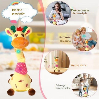 🦒👼Interaktywna pluszowa żyrafa, 🎵słodki mały towarzysz, który będzie śpiewał razem z Tobą.