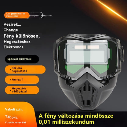 🔥😎Teljesen automatikus hegesztősisak cserélhető lámpával, fejre szerelhető, védőálarc hegesztőknek